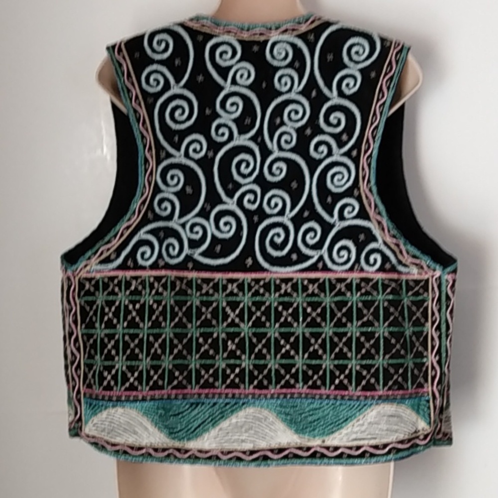Beaded Boho Gypsy Festival Vest Rhenfaire Rhenfest - Picture 6 of 10
